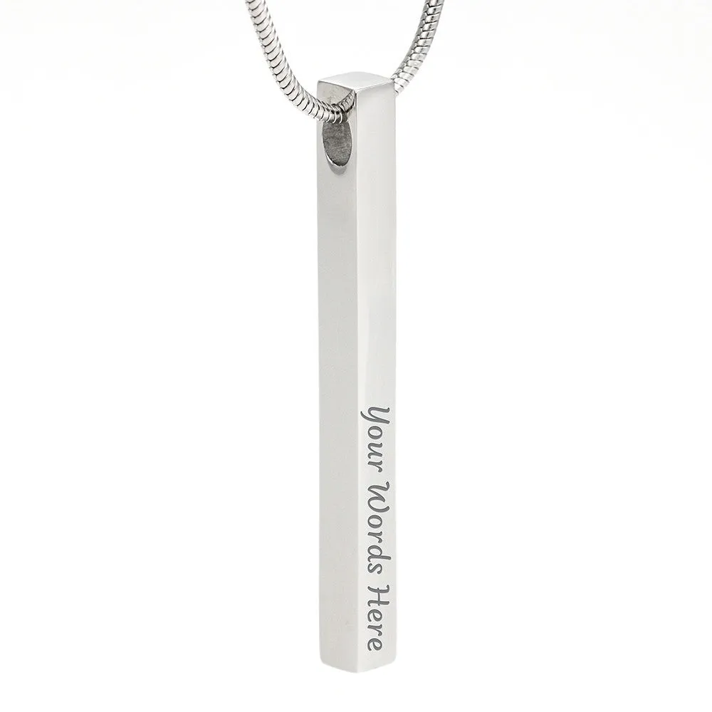 Personalized Bar Necklace- Engraving Necklace