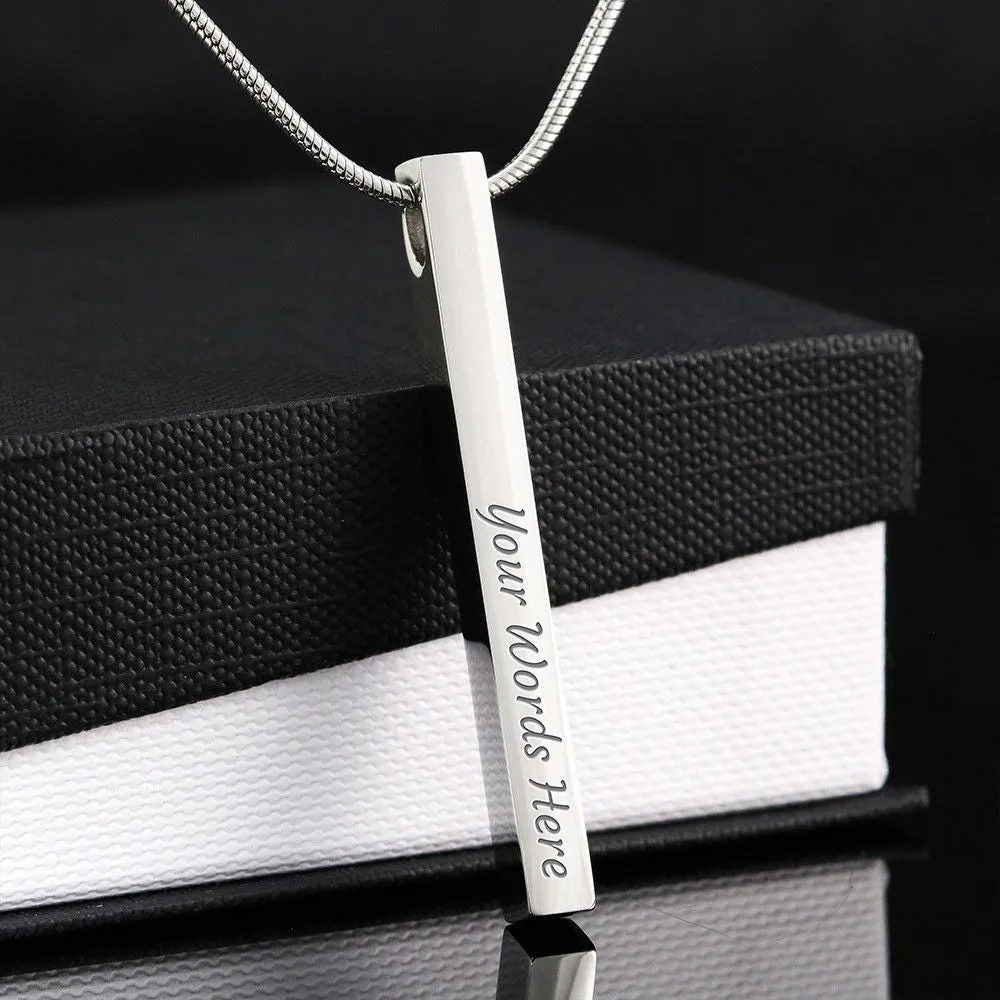 Personalized Bar Necklace- Engraving Necklace