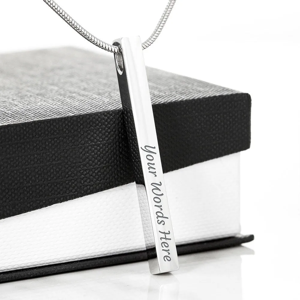 Personalized Bar Necklace- Engraving Necklace