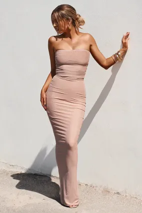 Power Mesh Maxi Skirt - Nude