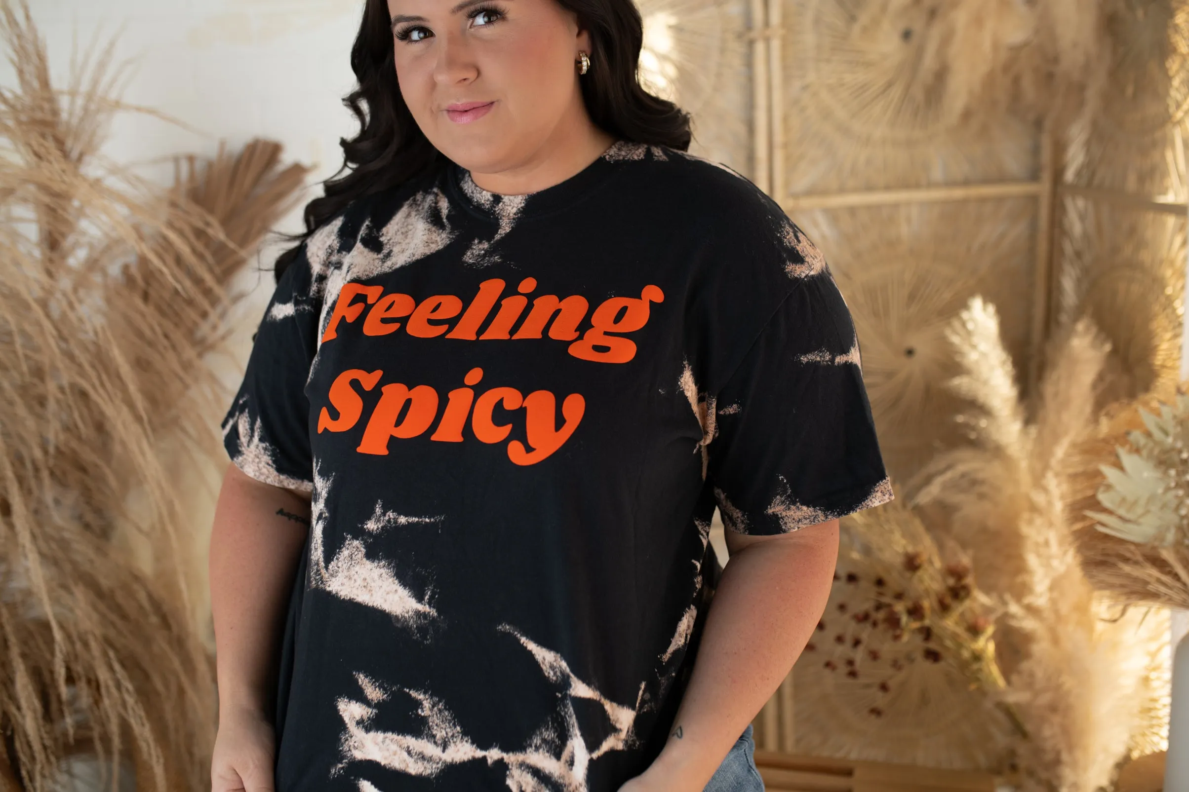 "Feeling Spicy" Bleached Puff Graphic