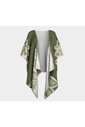 Sage Mandala Draped Kimono