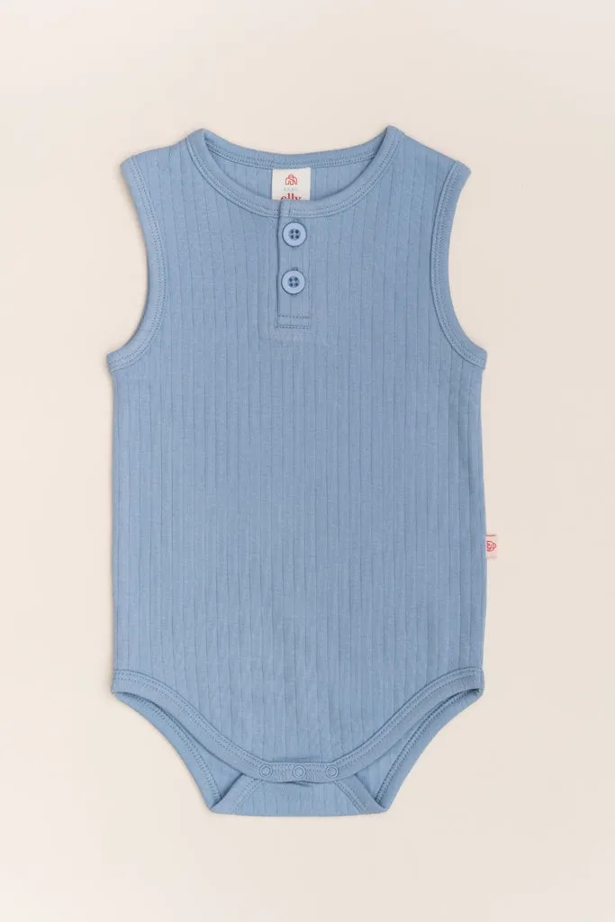 Sleeveless Onesie - Pastel Blue