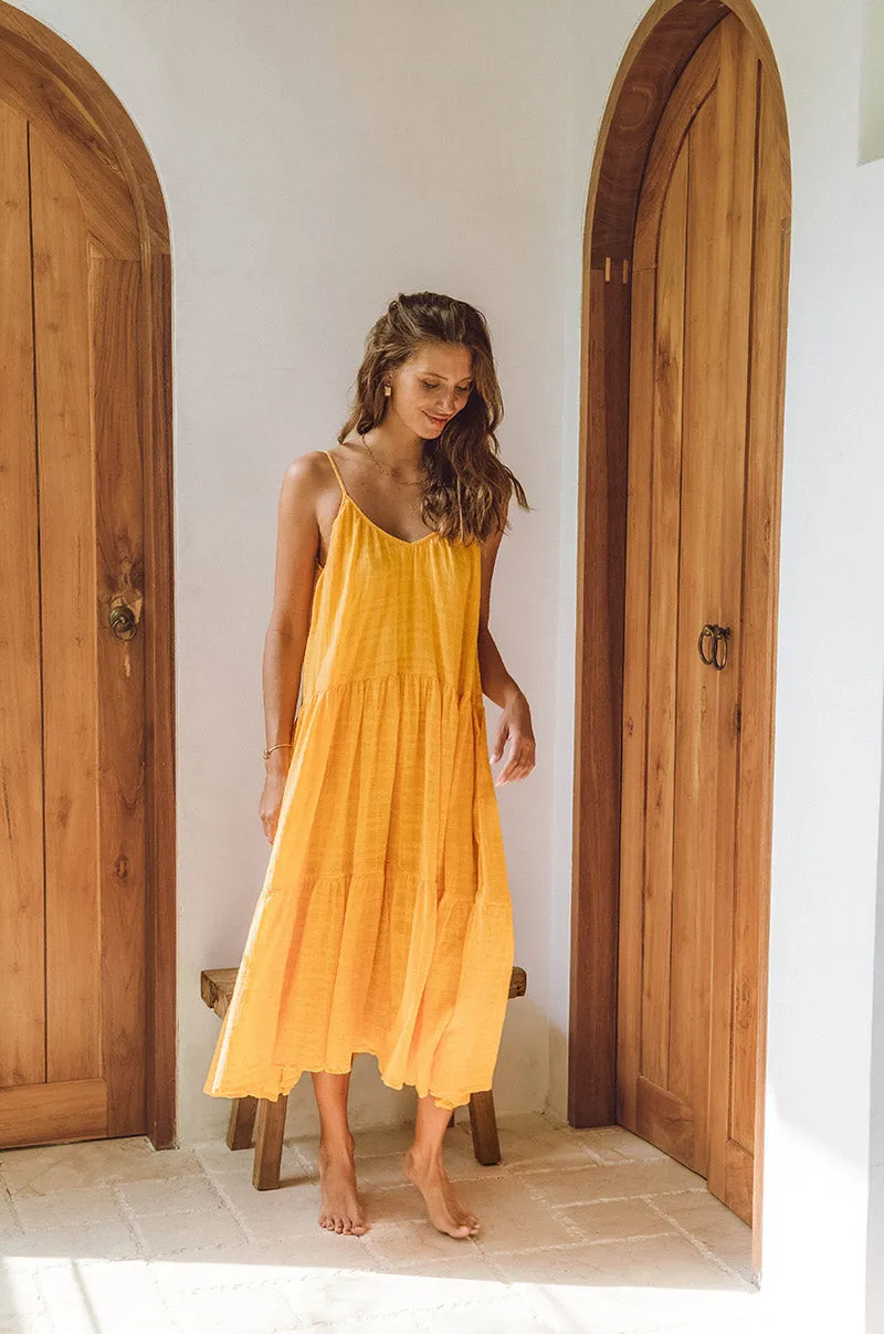 SOLANA Midi Dress - dandelion cotton