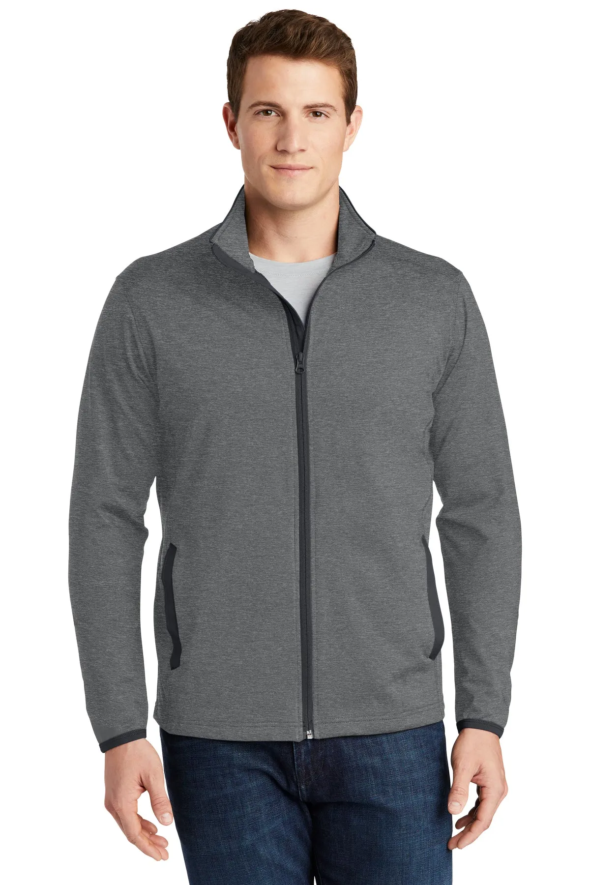 Sport-Tek ST853 Sport-Wick Stretch Contrast Full-Zip Jacket