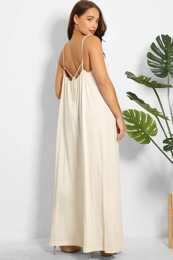 Strappy Low Back Cotton Maxi Sun Dress