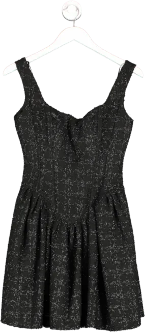 Unum Diem Black Jacquard Glittery Dress UK S