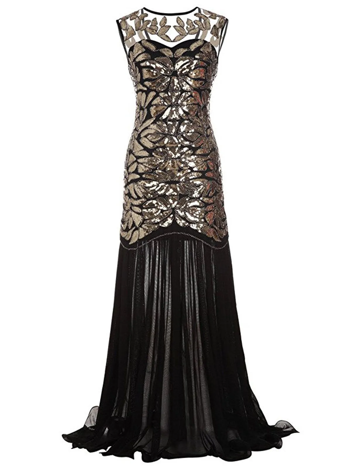 [US Warehouse] 1920s Sequin Gatsby Maxi Dresses