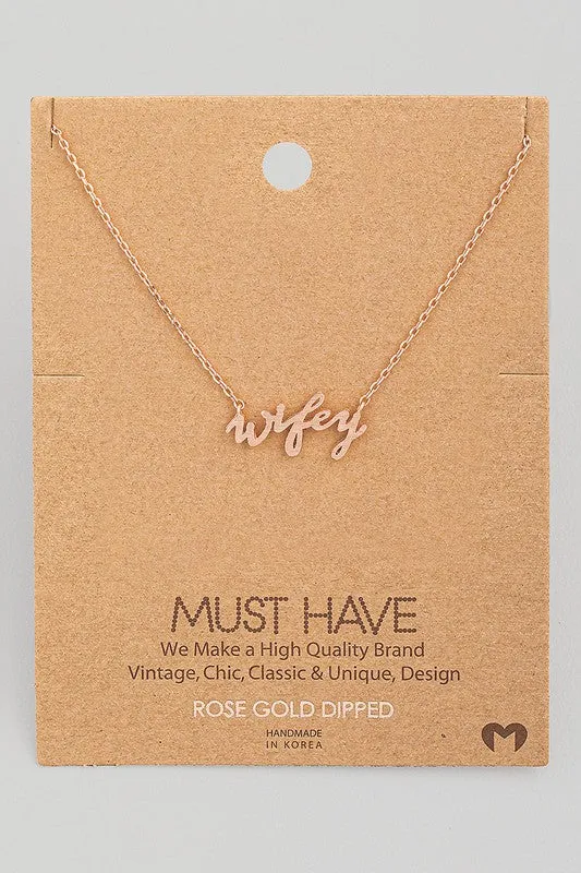 Wifey Necklace