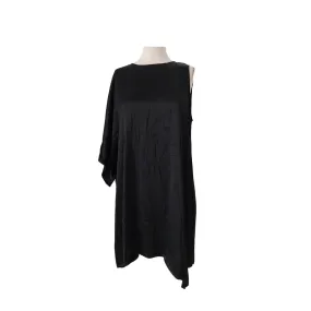 ZARA Black One Sleeve Satin Long Top | Gently Used |