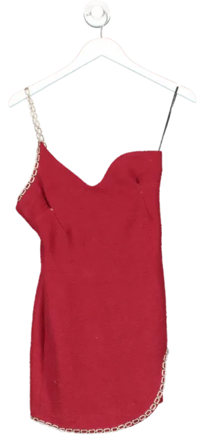 ZARA Red Chain Embellished Mini Dress UK XS